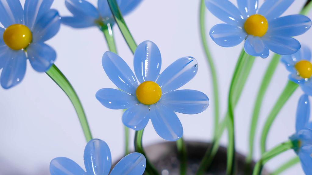 Blue Liuli Crystal Daisy Bonsai