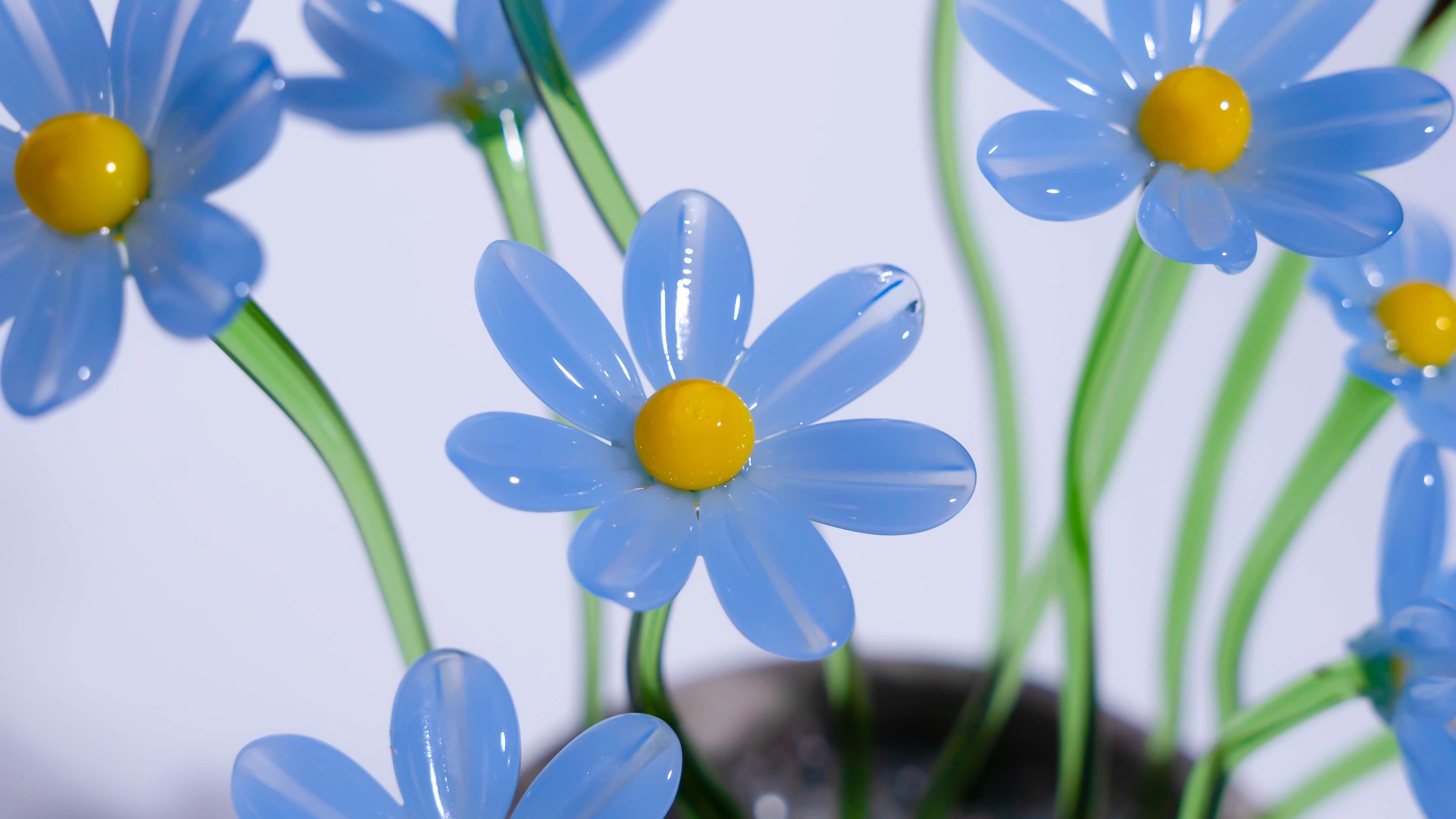 Blue Liuli Crystal Daisy Bonsai