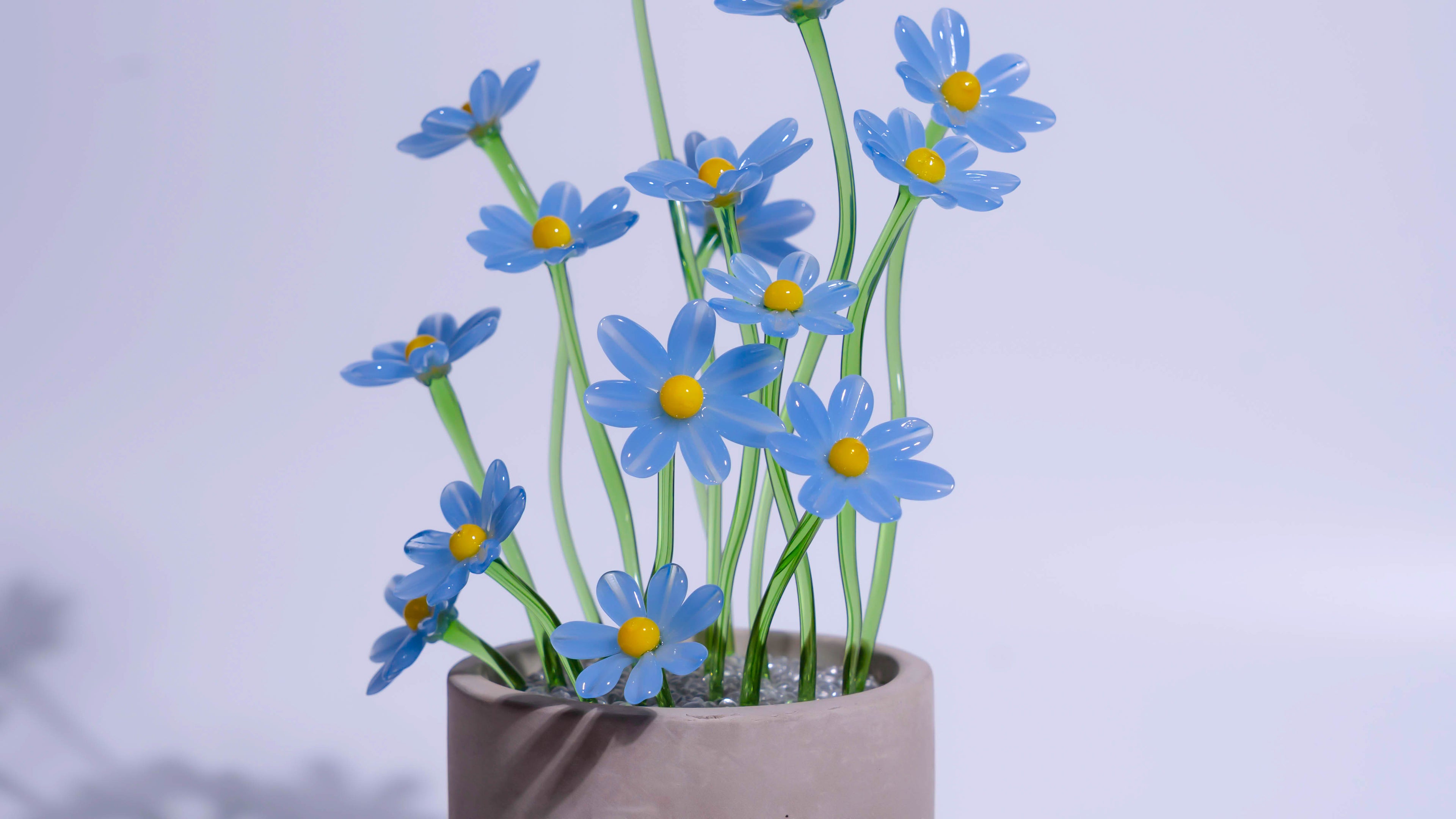 Blue Liuli Crystal Daisy Bonsai
