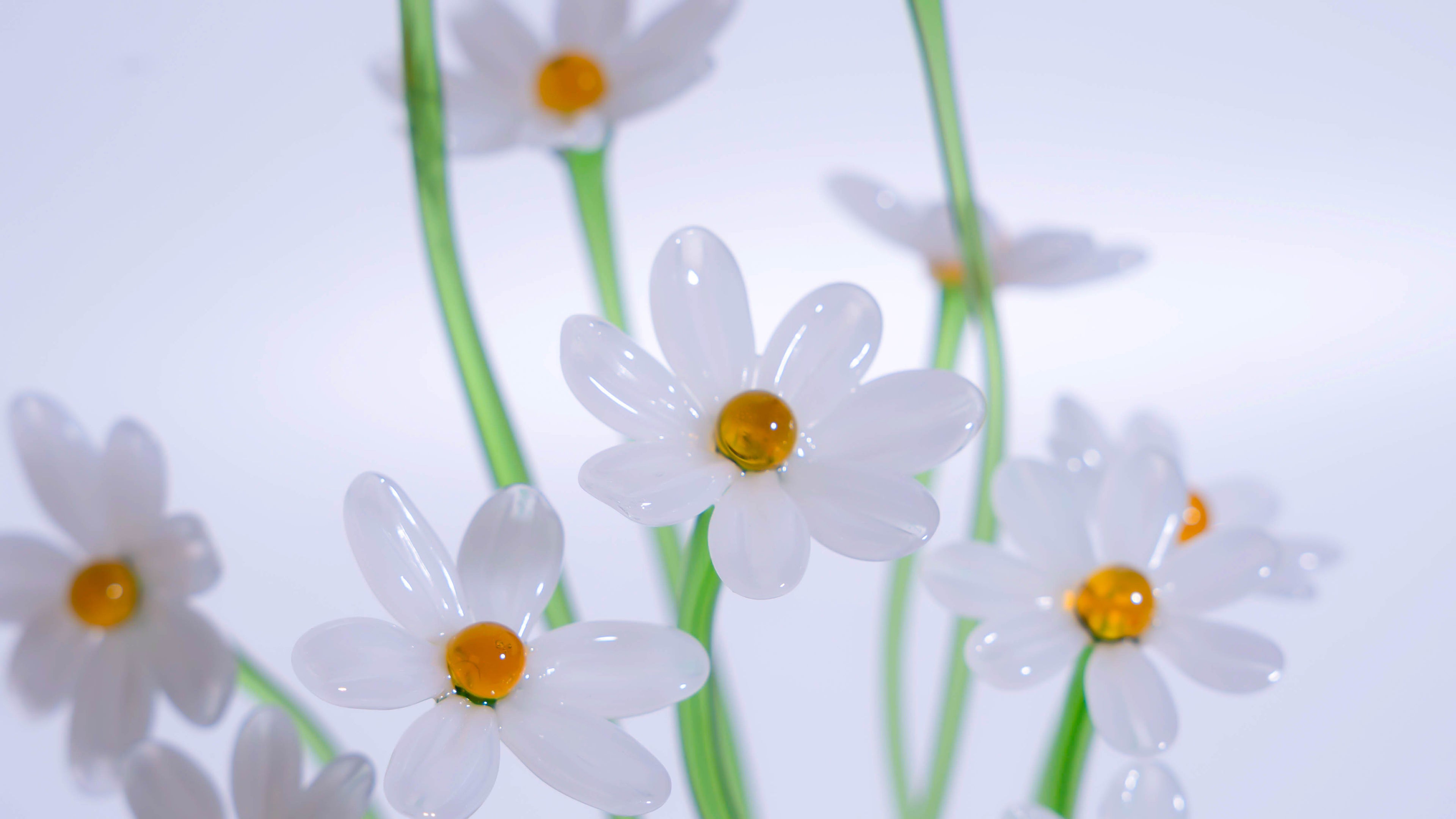 White Liuli Crystal Daisy Bonsai