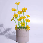 Yellow Liuli Crystal Daisy Bonsai