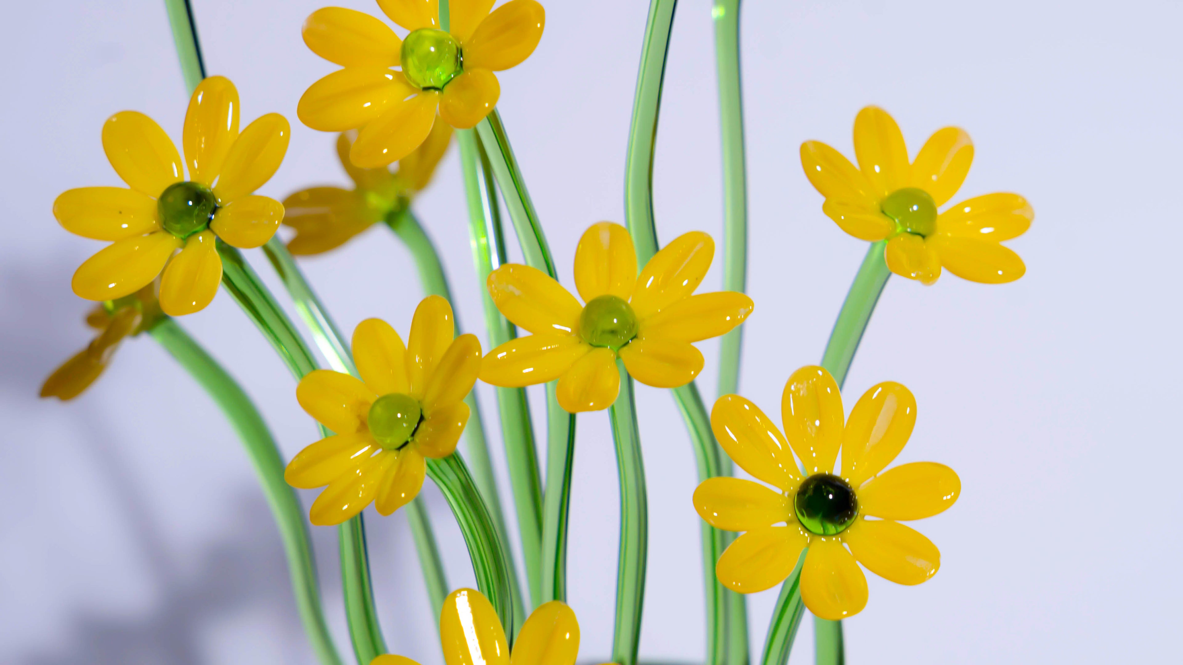 Yellow Liuli Crystal Daisy Bonsai