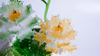 Green-Yellow LiuLi Crystal Peony Bonsai