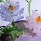 Purple-Pink Liuli Crystal Peony Bonsai