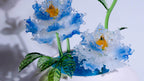 Blue Liuli Crystal Peony Bonsai