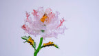 Red white LiuLI Crystal Peony