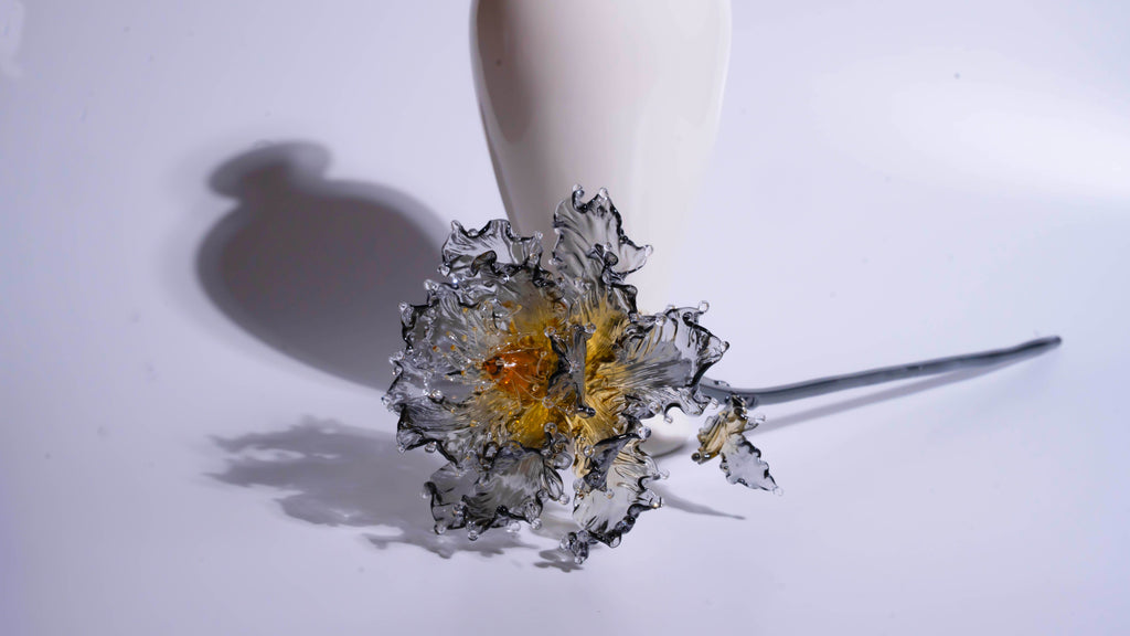 Golden Black Liuli Crystal Peony