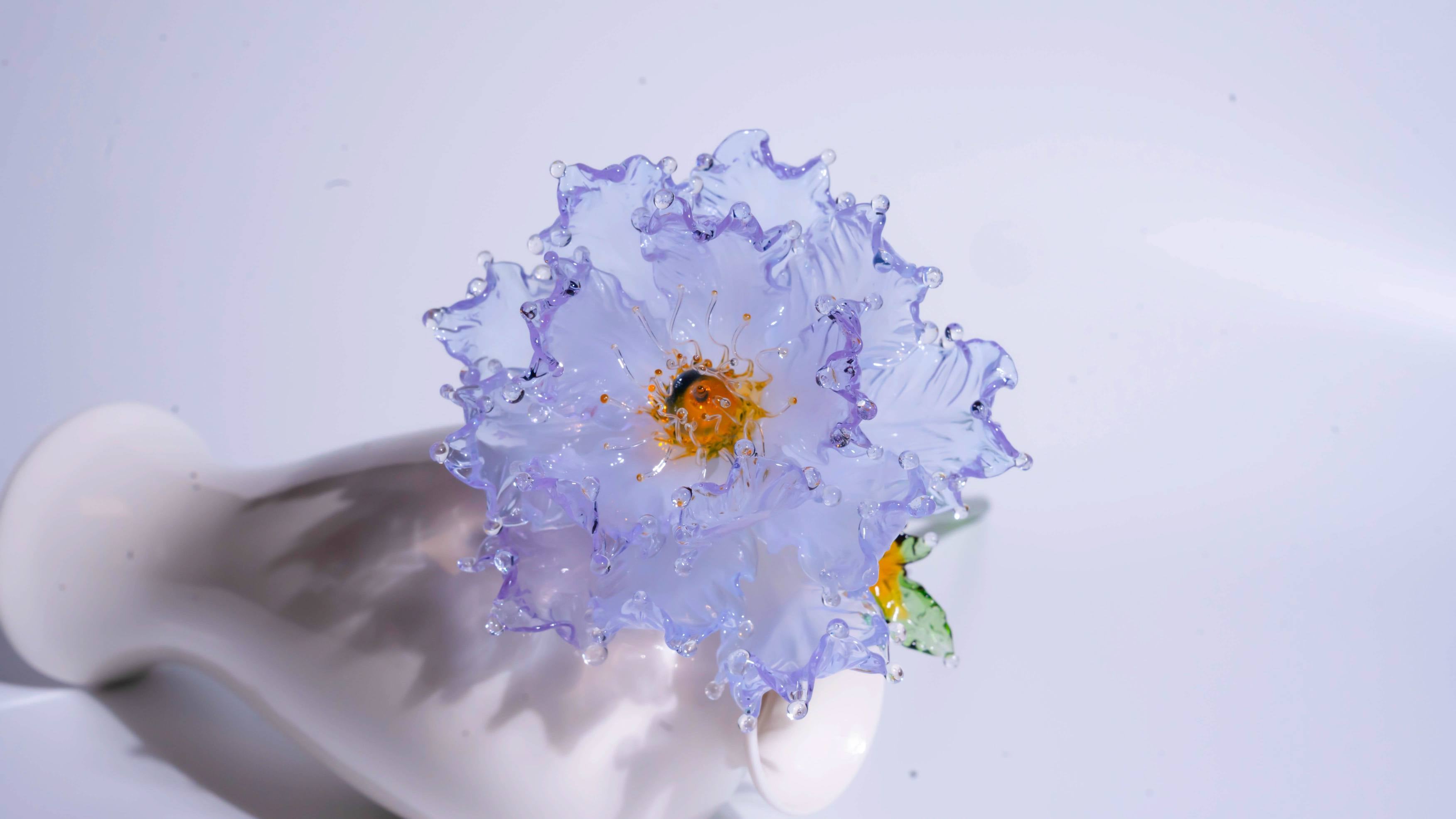 Blue Liuli Crystal Peony - New Arrival