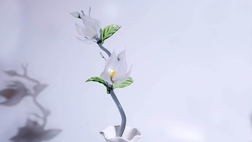 White LiuLi Crystal Orchid
