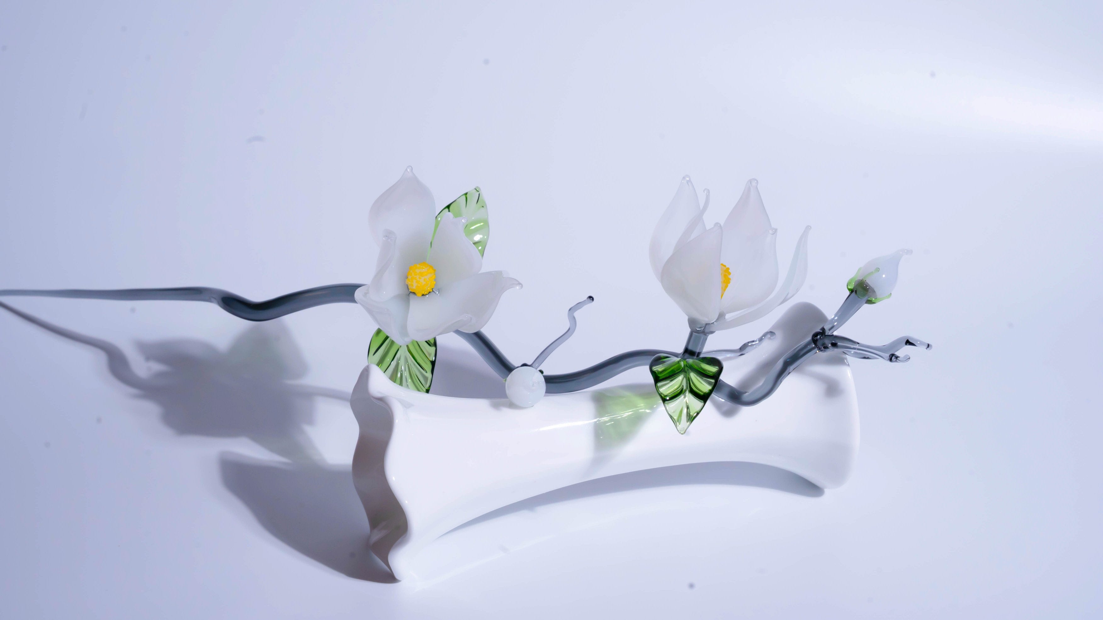 White LiuLi Crystal Orchid