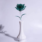 Dark Green Liuli Crystal Rose