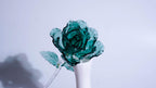 Dark Green Liuli Crystal Rose