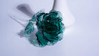Dark Green Liuli Crystal Rose