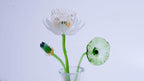 White LiuLi Crystal Lotus