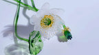White LiuLi Crystal Lotus