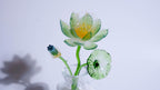 Green LiuLi Crystal Lotus