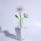Pink LiuLi Crystal Lotus