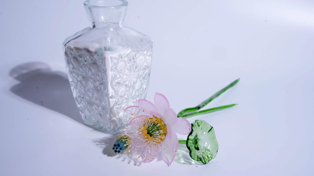 Pink LiuLi Crystal Lotus