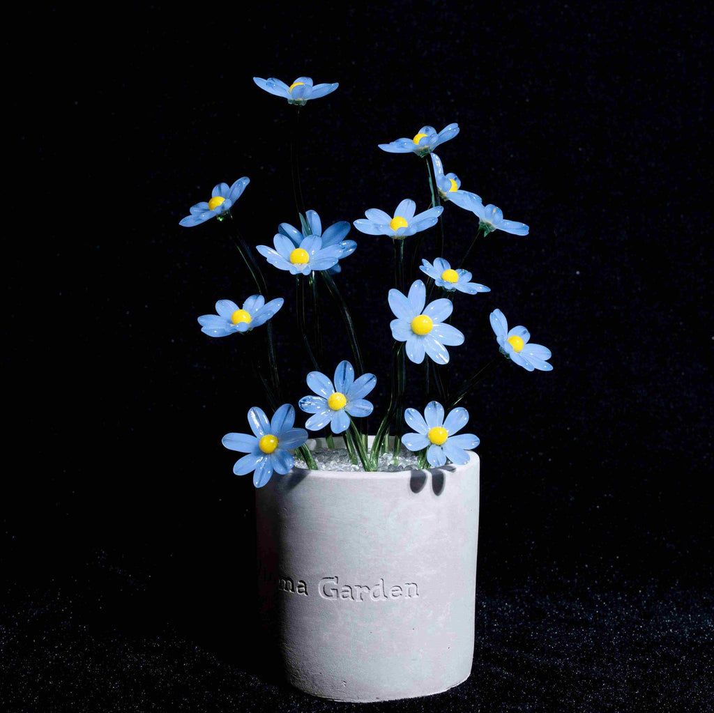 Blue Liuli Crystal Daisy Bonsai