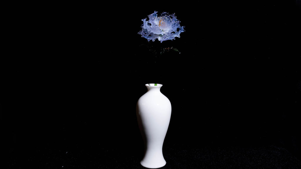 Blue Liuli Crystal Peony - New Arrival