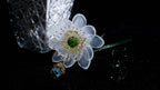 White LiuLi Crystal Lotus