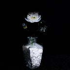 White LiuLi Crystal Lotus