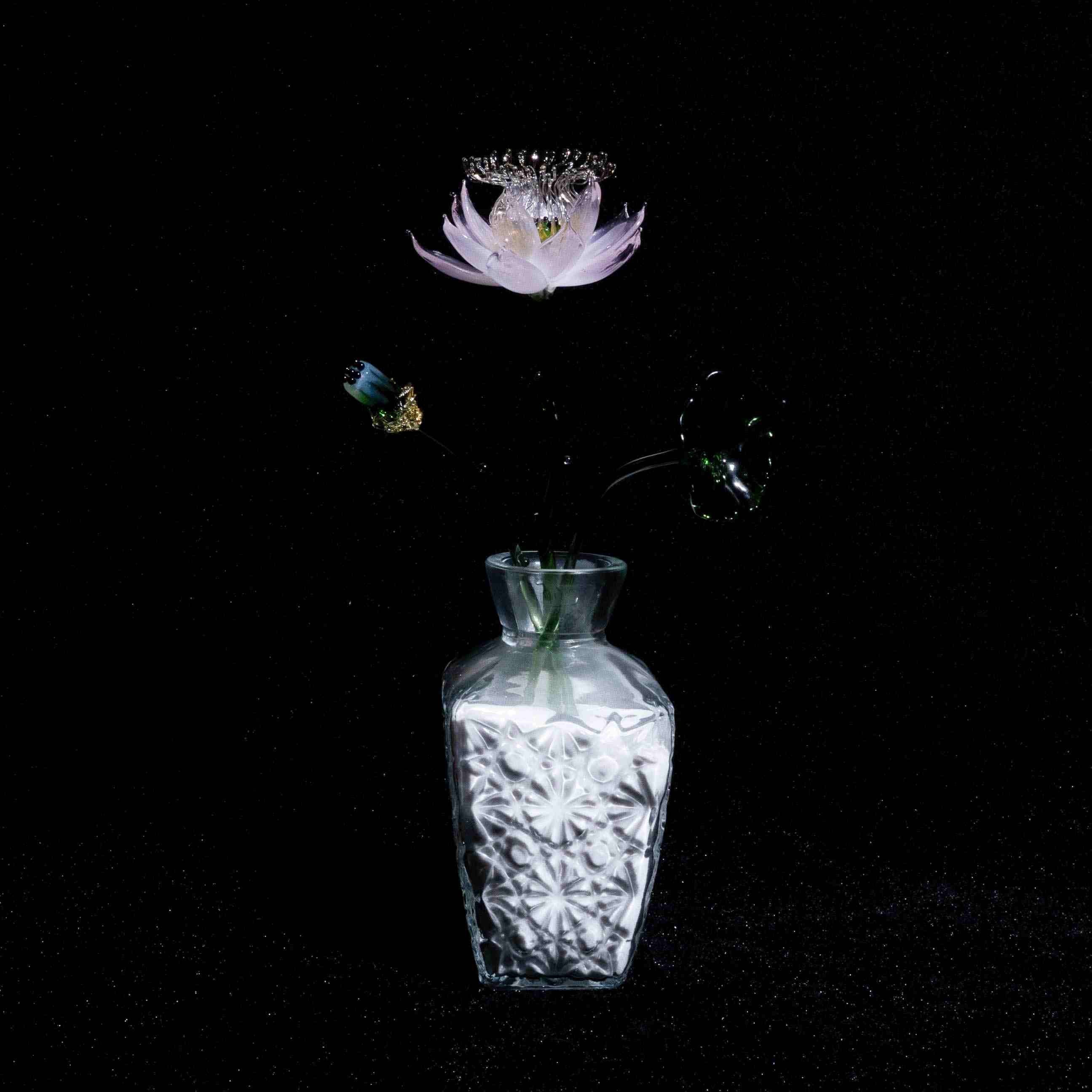 Pink LiuLi Crystal Lotus