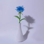 Blue Liuli Crystal Rose