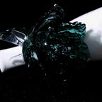 Dark Green Liuli Crystal Rose